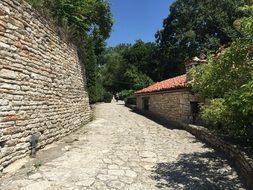 Road near the castle in Bulgaria