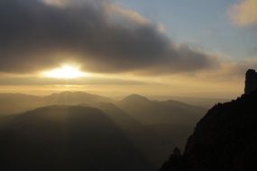 sunrise over the mountains of spain