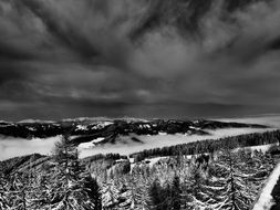 black and white picture of the gerlitzen alpe