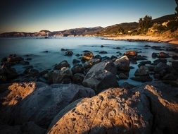 peaceful coast of Cala Gonone
