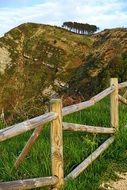 Picture of Wood fence on a hill