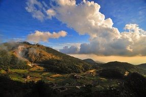 Landscape with the clouds in Taiwan