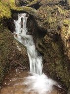 huge waterfall on the rocks