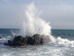 Sea Storm in Aeolian Islands