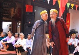 two old monks in Hanoi