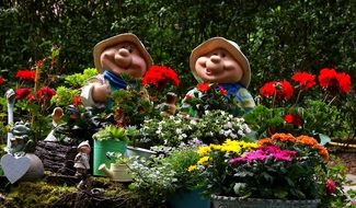 Figures in a garden