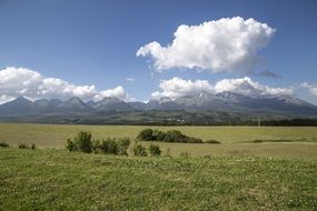 Mountains with blue sky and Clouds