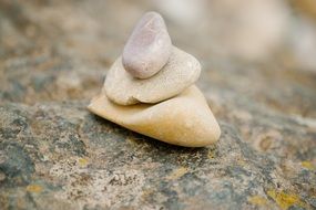 stack of pebbles, macro