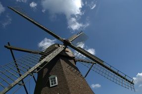 Windmill Sky Mill Wing Clouds