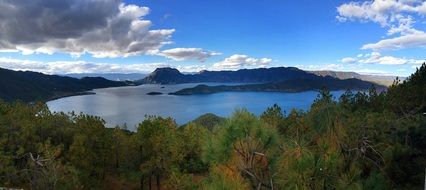 Lugu Lake Full Panorama