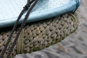 ropes on a boat close-up