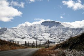 south africa snow mountain top