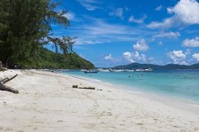 tropical beach on a sunny day