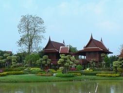 Hotel amidst a scenic landscape in Thailand