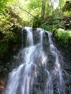 Canyon waterfall in nature