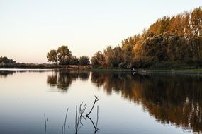 Fishing on the river in Russia