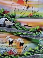 painting of Vietnamese mode of life