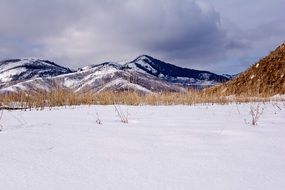 winter in the scenic mountains in utah