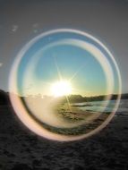 solar round light