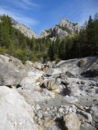 Stone river bank