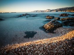 coast line in cala gonone