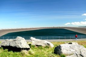 the water reservoir,hydroelectric power plant