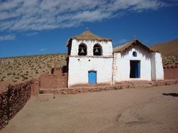 Landscape with the church in the desert
