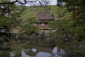 little temple in the Japanese garden