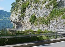 road in mountains in Switzerland