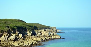 photo of wild sea coast in France