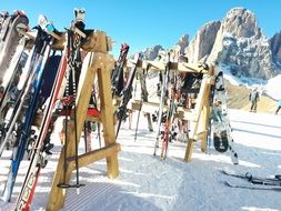 winter holiday at the top of the mountain