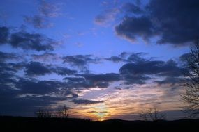 Sunset Sky Clouds Sun Summer