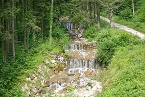 water cascades in upper Bavaria