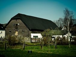 farm in idyllic countryside