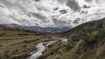scenic mountains and sky