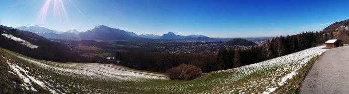 Beautiful landscape of Alpine in Salzburg in Austria