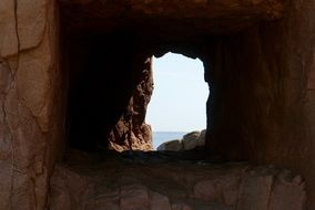 Cave in rock at sea,Italy, Sardinia