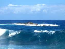 rock in the ocean in hawaii