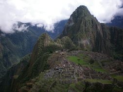 Landscape of Maccu Picchu on the mountain