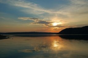 summer evening at river