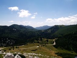 winding Mountain Path in beautiful landscape