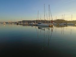 Blue Boats Landscape