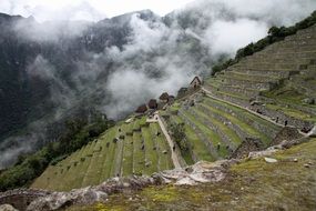 panorama of ancient Inca city, peru, Machu Picchu