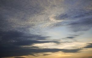 Landscape of dramatic sky