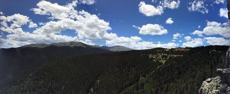 Panorama view of Colorado Rocky Mountains