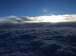 thick dark clouds of sunset seeding