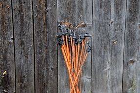 old wooden fence close up