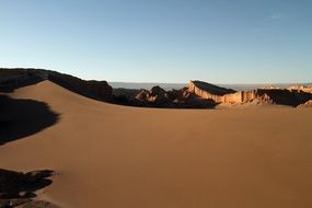 sand dunes in the Atacama desert in chile