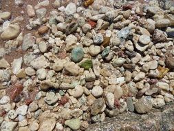 sea stones in the sun close up