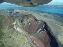 Landscape of New Zealand from the aircraft